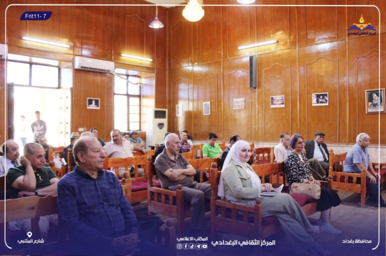 الشاعر حسين المخزومي في ضيافة الملتقى الثقافي بشارع المتنبي